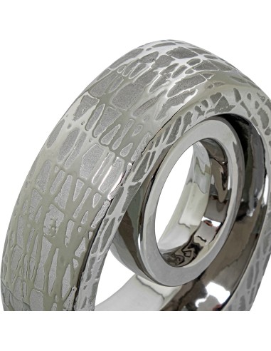 Jarrón abstracto en plata grande