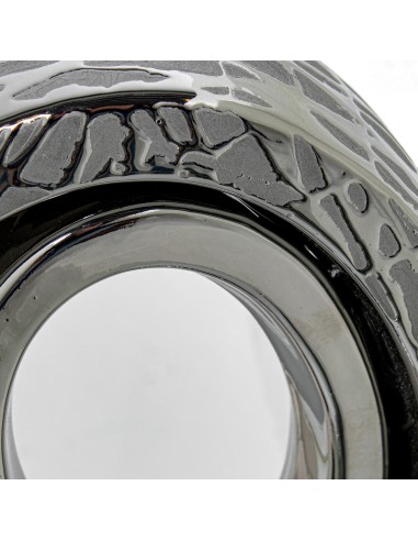 Jarrón abstracto en plata grande