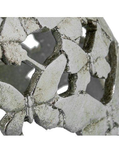 Figura de resina de menina en plata grande