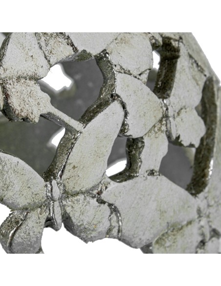 Figura de resina de menina en plata grande