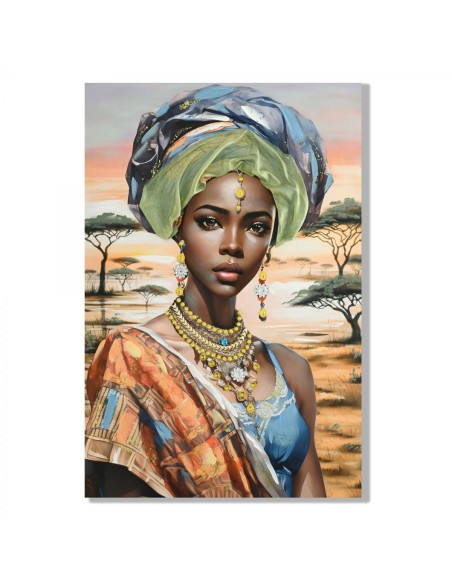 Cuadro mujer africana con turbante