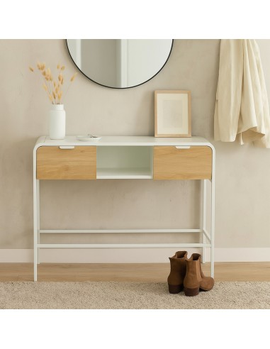 Mueble Recibidor blanco y madera