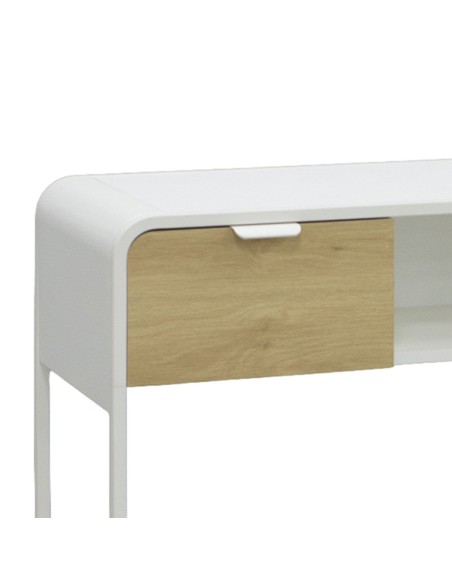 Mueble Recibidor blanco y madera