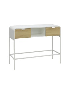 Mueble Recibidor blanco y madera