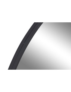 Espejo de metal 80cm redondo negro 2