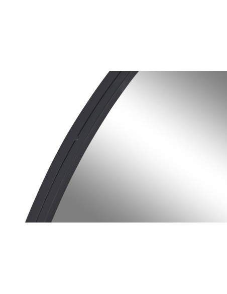 Espejo de metal 80cm redondo negro