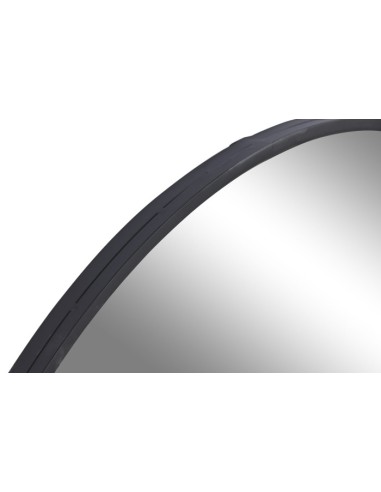 Espejo de metal 80cm redondo negro