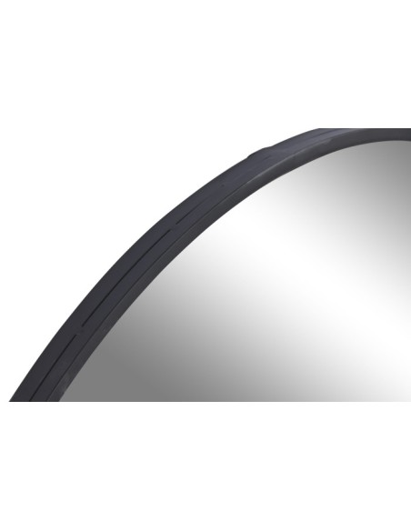 Espejo de metal 80cm redondo negro