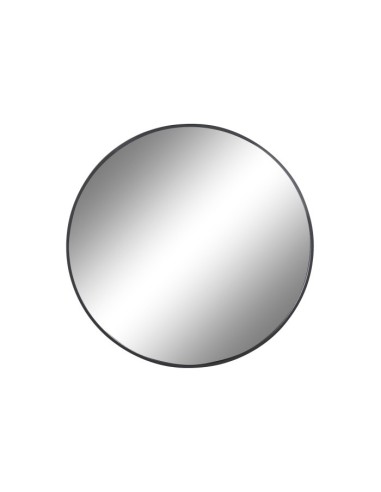 Espejo de metal 80cm redondo negro
