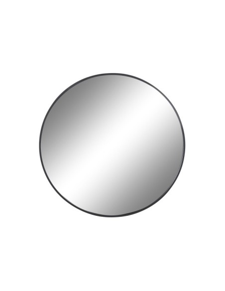 Espejo de metal 80cm redondo negro