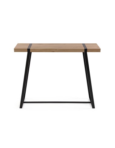 Mueble de entrada madera y metal negro