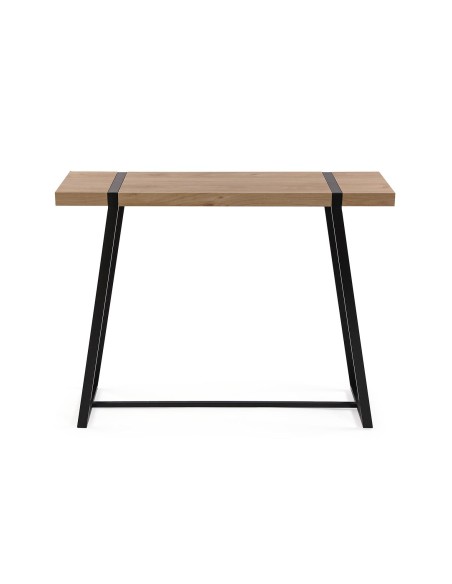 Mueble de entrada madera y metal negro