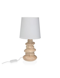 Lampara de mesa efecto madera