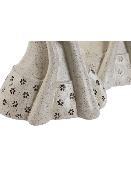 Figura resina mujer con flores