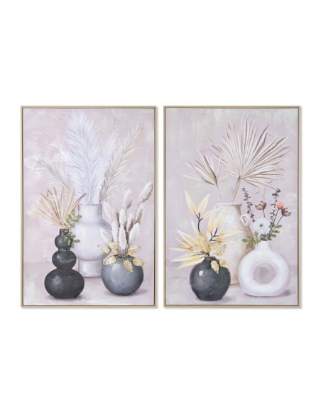 Cuadro lienzo con jarrones con marco