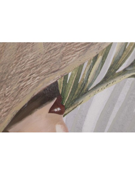 Cuadro mujer sombrero con marco