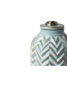 Jarrón tibor de cerámica en verde pequeño 2