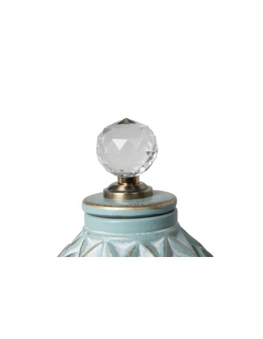 Jarrón tibor de cerámica en verde pequeño