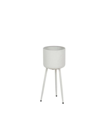 Macetero con patas de metal blanco grande