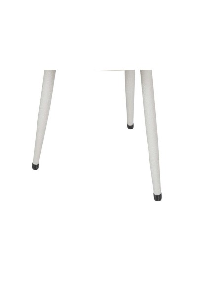 Macetero metal con patas blanco mediano