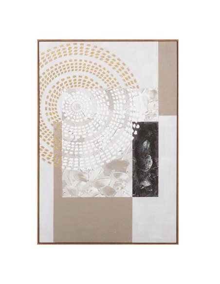 Cuadro lienzo abstracto con marco