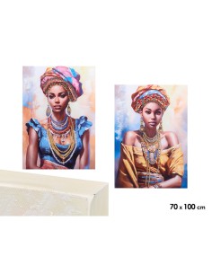 Cuadro lienzo mujer turbante 2