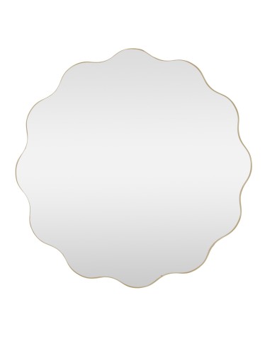 Espejo pared metal dorado