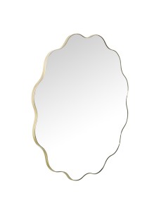 Espejo pared metal dorado 2