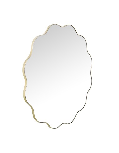 Espejo pared metal dorado