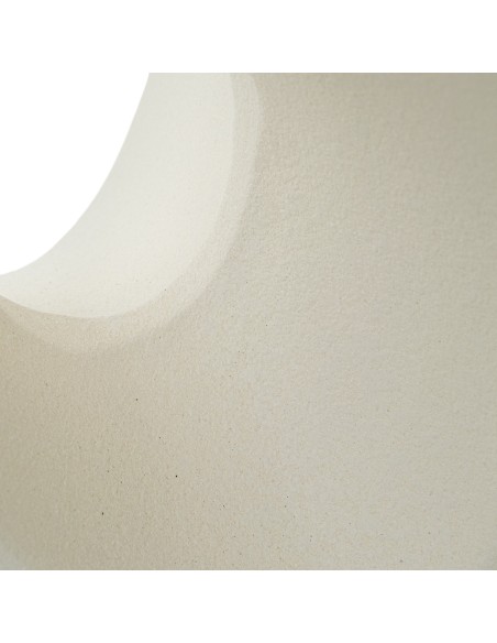 Jarrón Cerámica Agujero 31 cm Color Crema