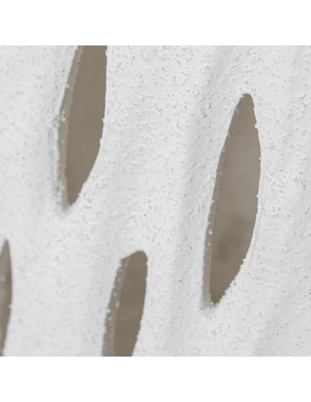 Jarrón Calado Cerámica 27 cm Blanco Arena/dorado