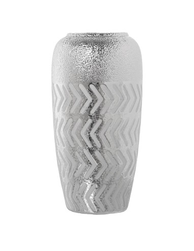 Jarrón Cerámica Plateado 30 cm