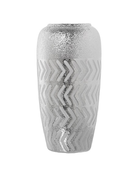 Jarrón Cerámica Plateado 30 cm