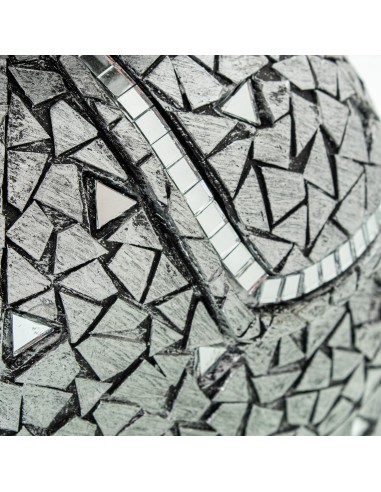 Figura Menina Resina Plateada 22 cm