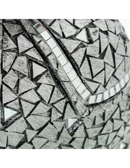 Figura Menina Resina Plateada 22 cm