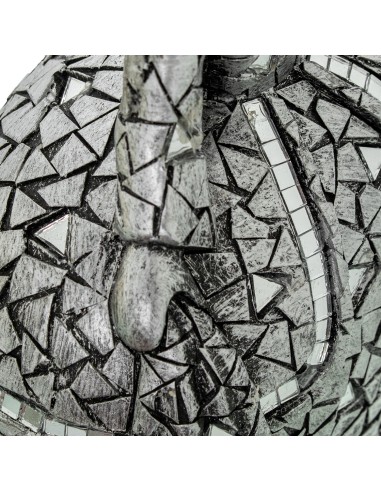 Figura Menina Resina Plateada 22 cm