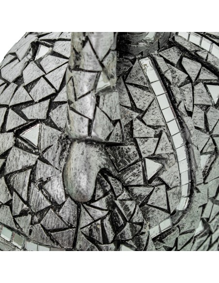 Figura Menina Resina Plateada 22 cm