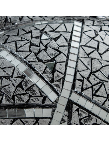 Figura Menina Resina Plateada 28 cm