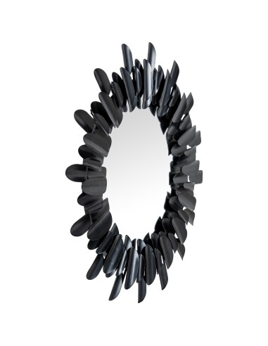 Espejo Redondo Metal 82 cm Negro