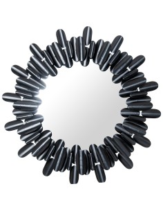 Espejo Redondo Metal 82 cm Negro 2