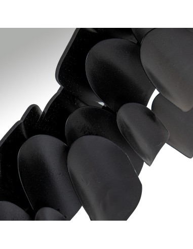 Espejo Redondo Metal 82 cm Negro