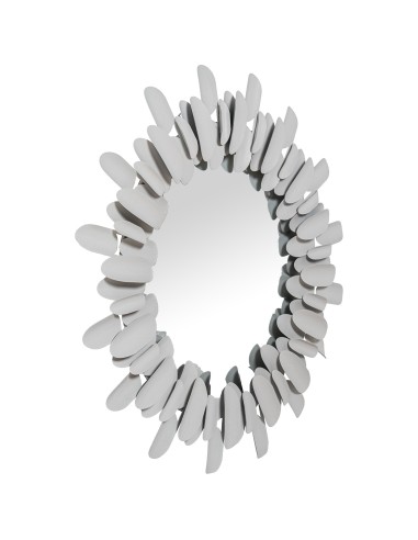Espejo Redondo Metal 82 cm Blanco