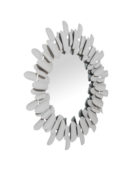 Espejo Redondo Metal 82 cm Blanco