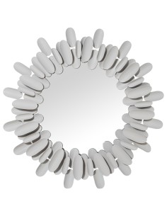 Espejo Redondo Metal 82 cm Blanco 2