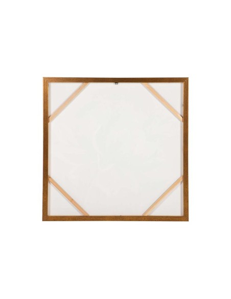 Cuadro Lienzo Flor con Marco Marrón