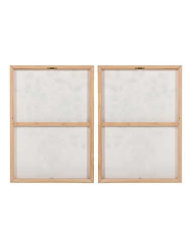 Cuadro Lienzo Jarrón con Marco Marrón