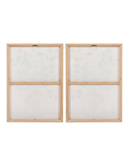 Cuadro Lienzo Jarrón con Marco Marrón