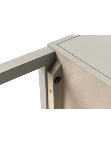 Consola Madera Pino Gris/Negro