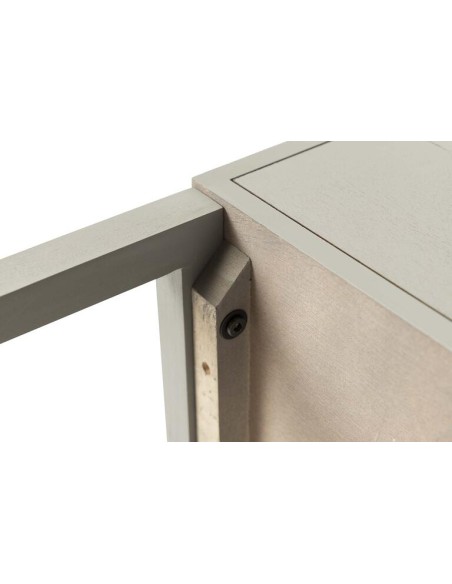 Consola Madera Pino Gris/Negro