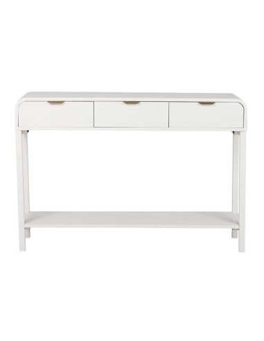 Consola Madera Pino Blanco/Dorado